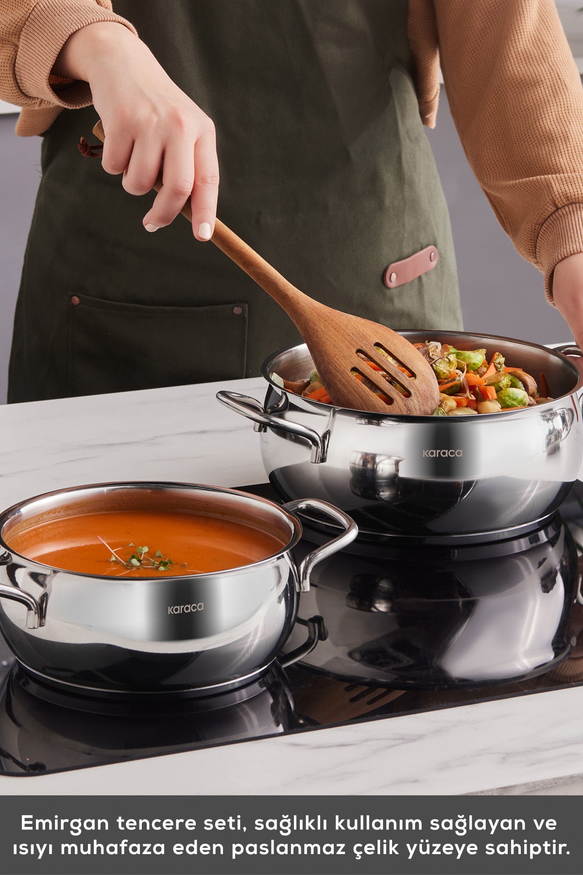 Karaca Emirgan Induction Compatible 8 Piece Cookware Set - MALLTURK
