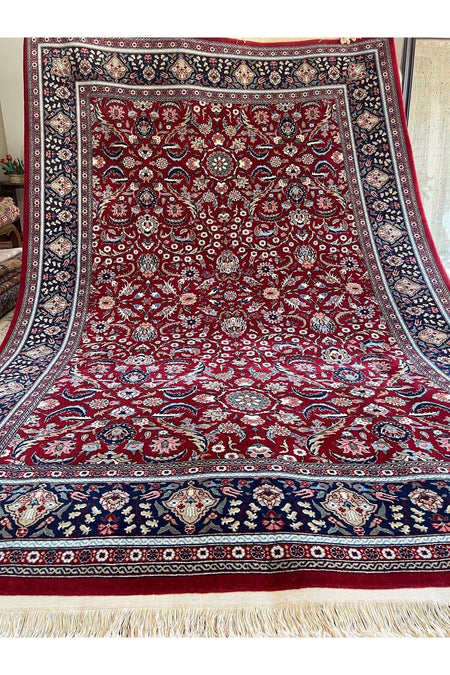 RD RAMAZAN DAG Hand Rug Art Hand-Woven Sumerbank Hereke Rug Signed Viyana Design Natural Dye Size 300x200 - MALLTURK