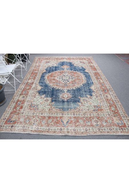 Kayra Export Hand-Woven Rug, Turkish Rug Blue , 212x321 Cm