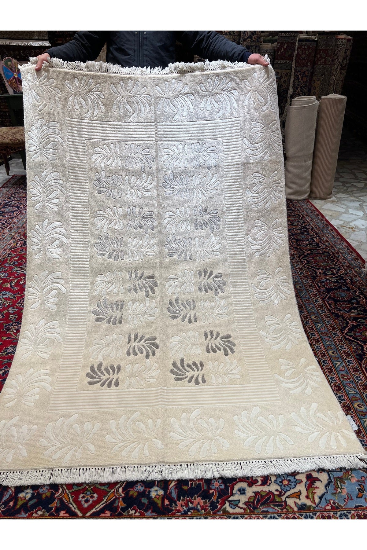 RD RAMAZAN DAG Hand Rug Art Hand-Woven London Nepal Rug Wool Blend Size 190x130 - MALLTURK
