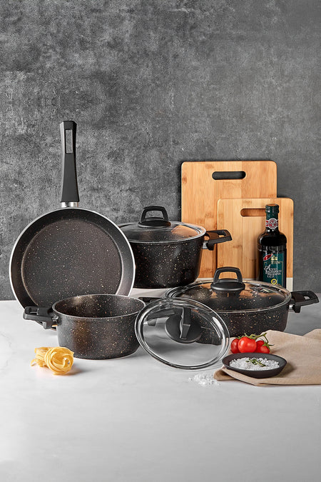 Karaca Biogranit Blackgold 7 Piece Cookware Set - MALLTURK