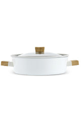 Karaca Swiss Crystal Creamy Wood Karniyarik 0 Yag Ile Nonstick Pot - MALLTURK