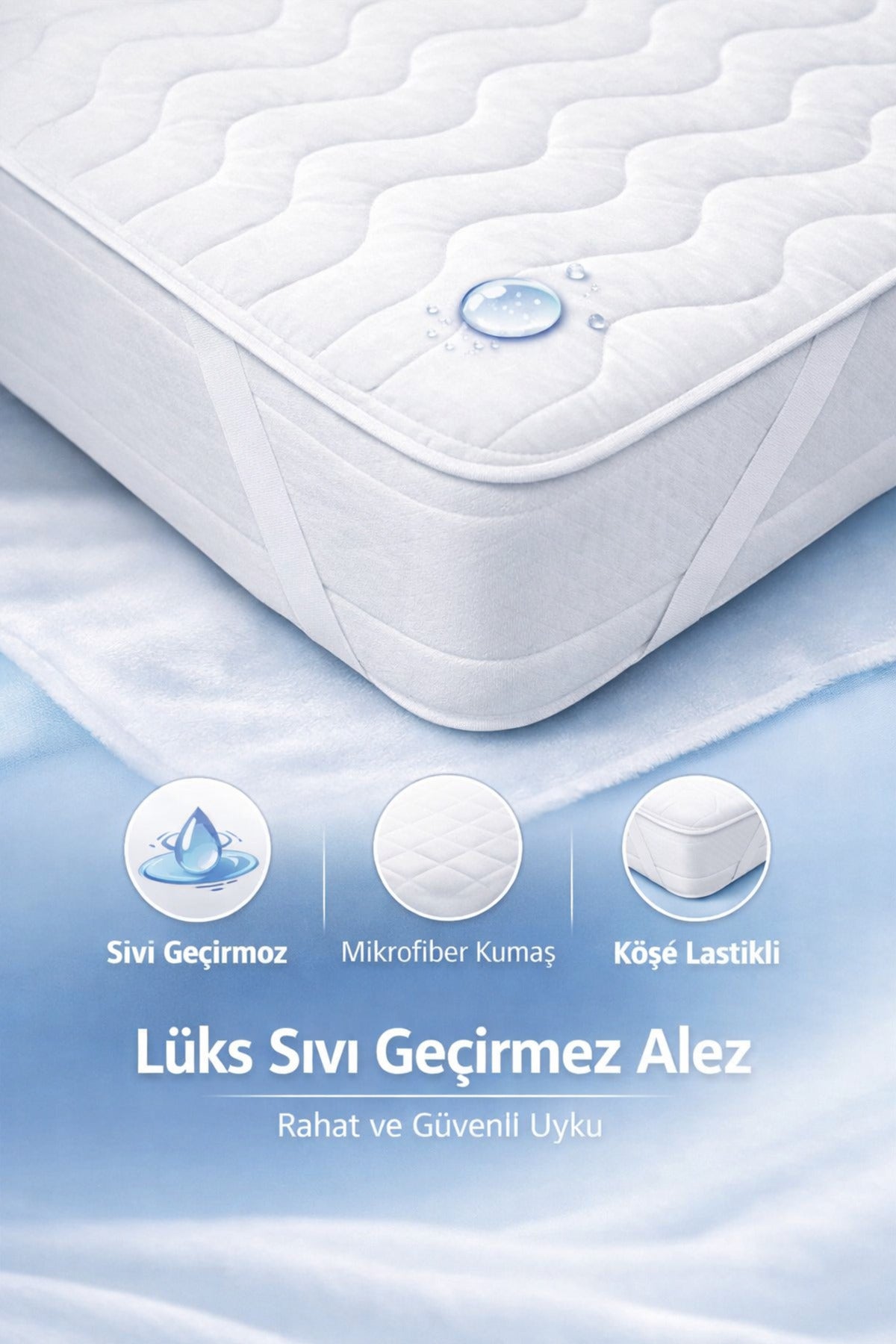 Sleep Garden Waterproof Microfiber Quilted Fitted Mattress Protector - MALLTURK