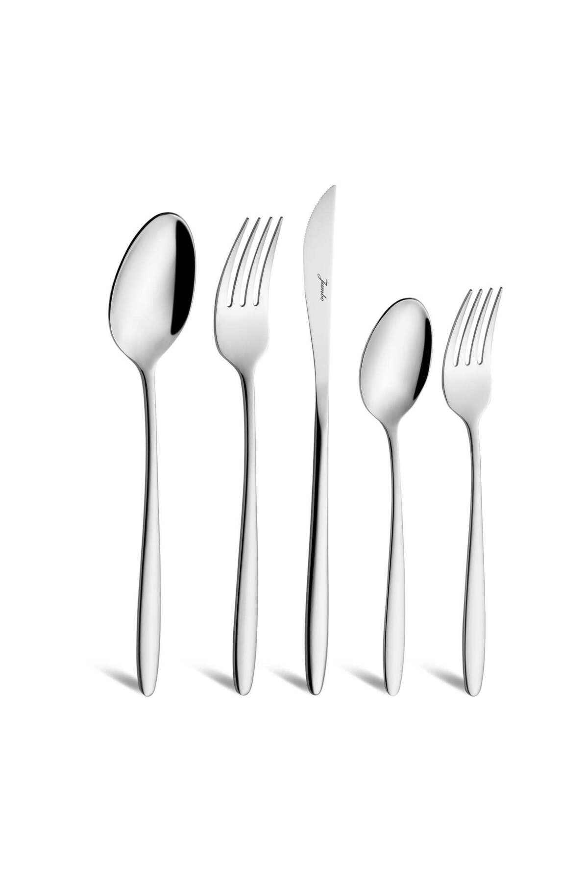 Jumbo 2003 60 Piece 12 Place Setting Steel Flatware Set - MALLTURK