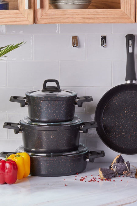 Karaca Biogranit Blackgold 10 Piece Cookware Set