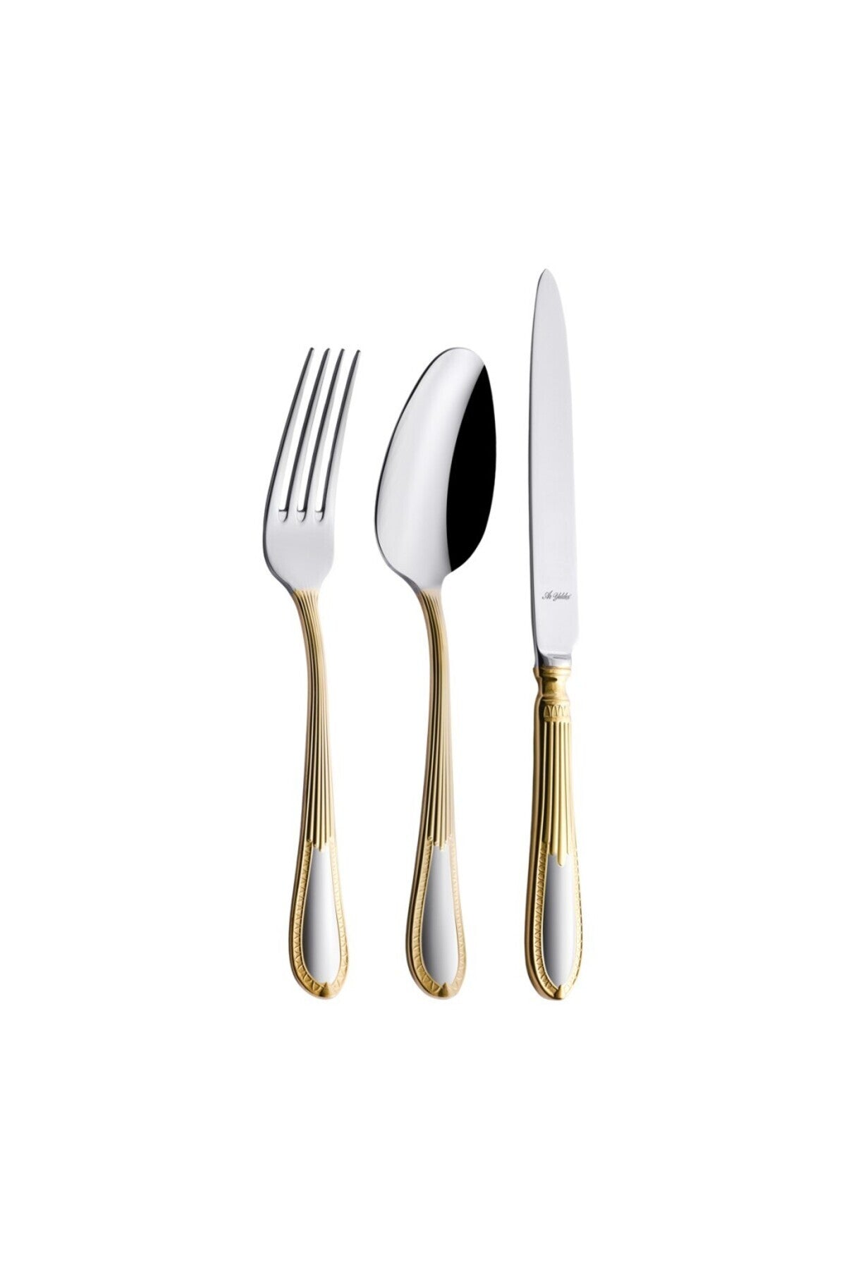 Aryildiz nature plus 84 Piece 12 Place Setting Flatware Set - MALLTURK