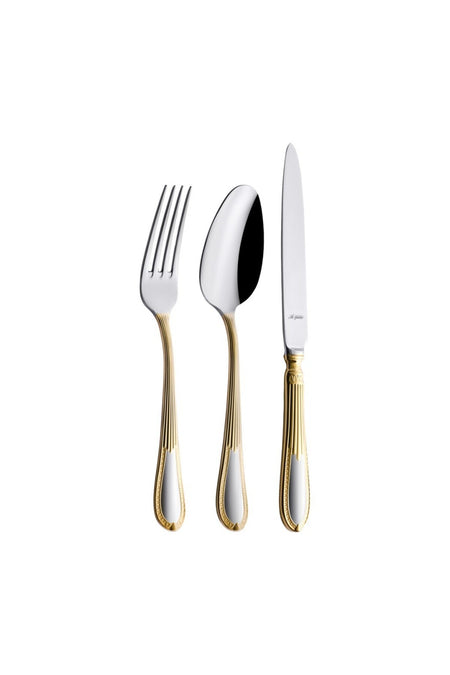 Aryildiz nature plus 84 Piece 12 Place Setting Flatware Set - MALLTURK