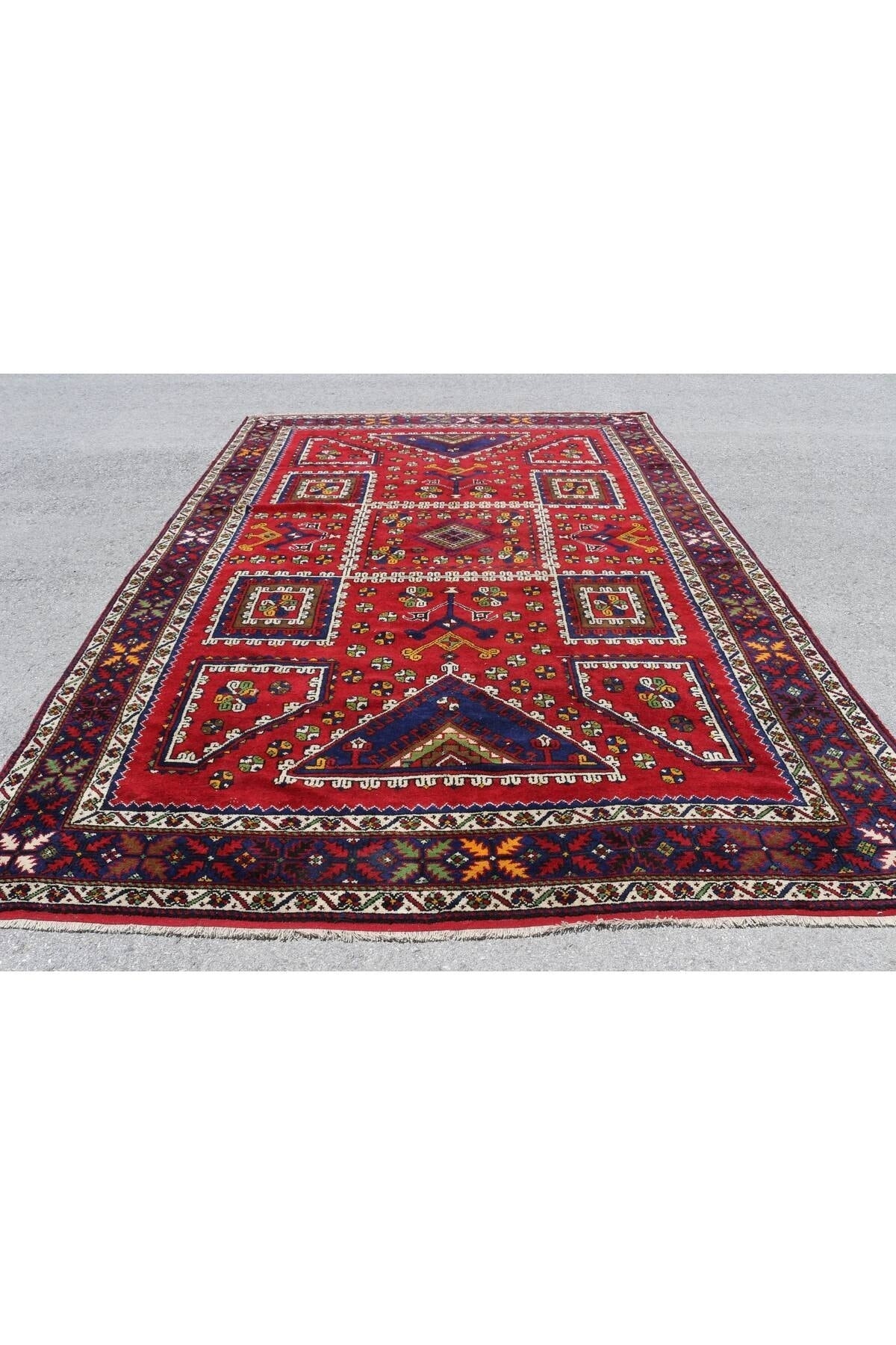 Kayra Export Hand-Woven Rug, Turkish Rug, Multicolor Rug 251x374 Cm , Anatolian Rug - MALLTURK
