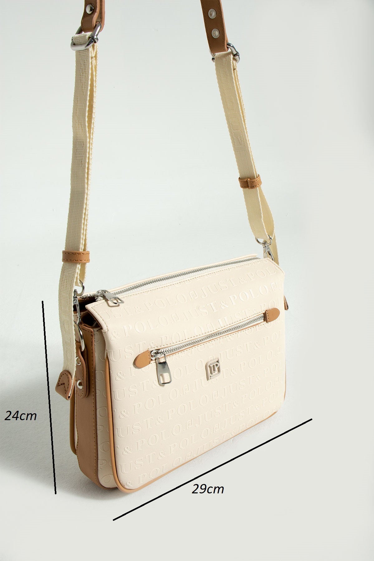 Just Polo Women's Beige Shoulder Bag - MALLTURK