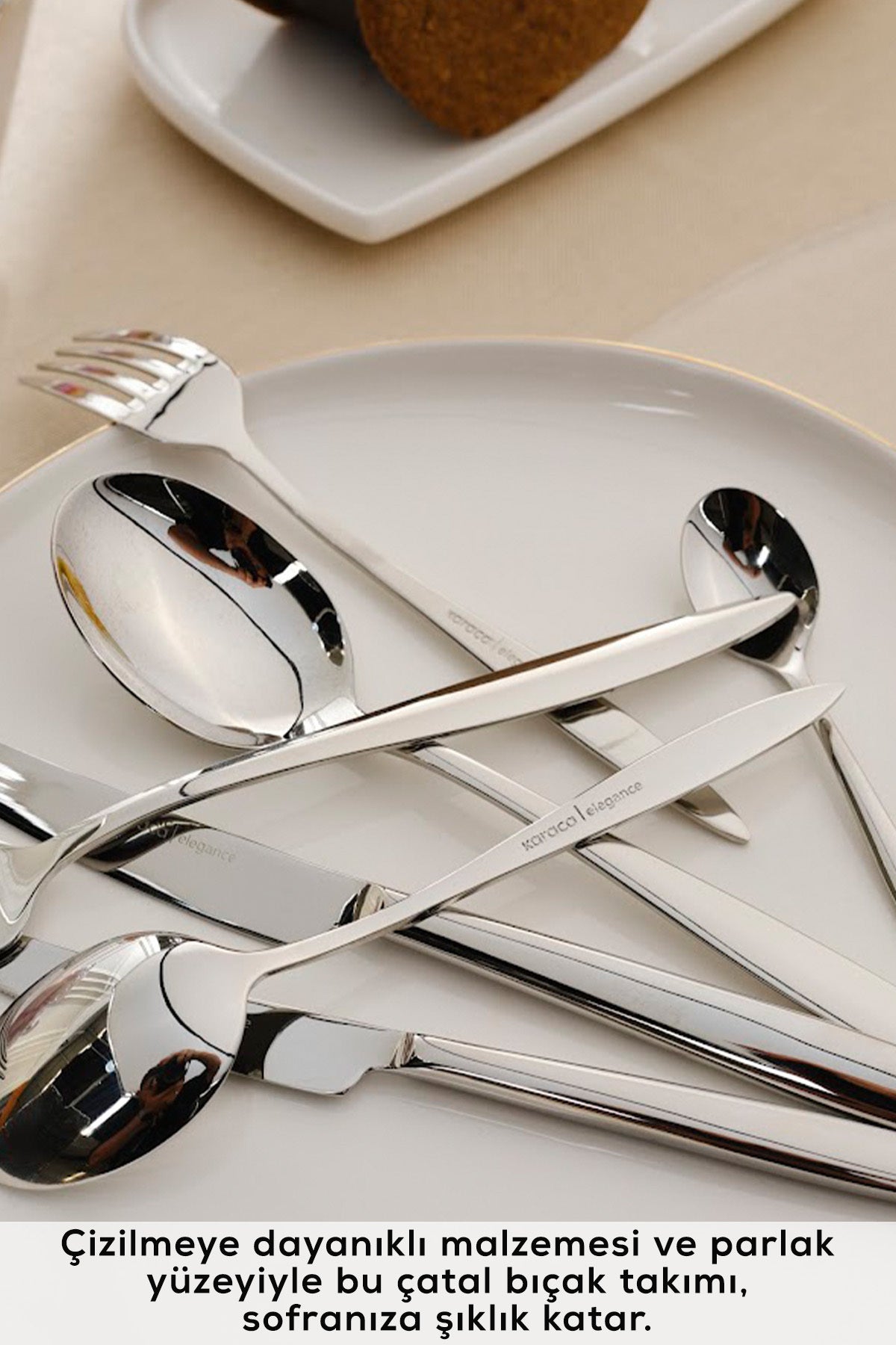Karaca new year yilbasi novara 84 Piece 12 Place Setting elegance Flatware Boxed - MALLTURK