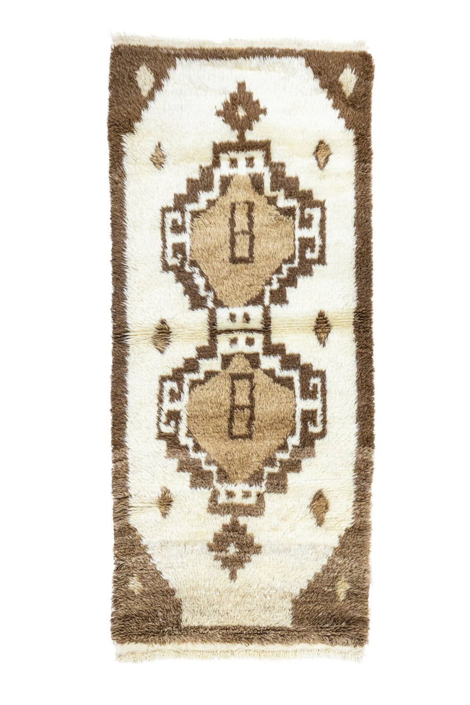 Soho Antiq Ifran Rustic Pattern Handwoven Shaggy Rug 85x203 cm - MALLTURK