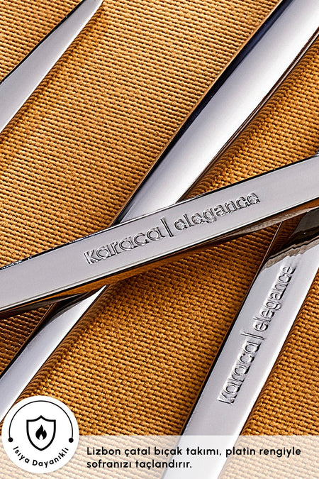 Karaca lizbon 60 Piece 12 Place Setting Flatware Set - MALLTURK
