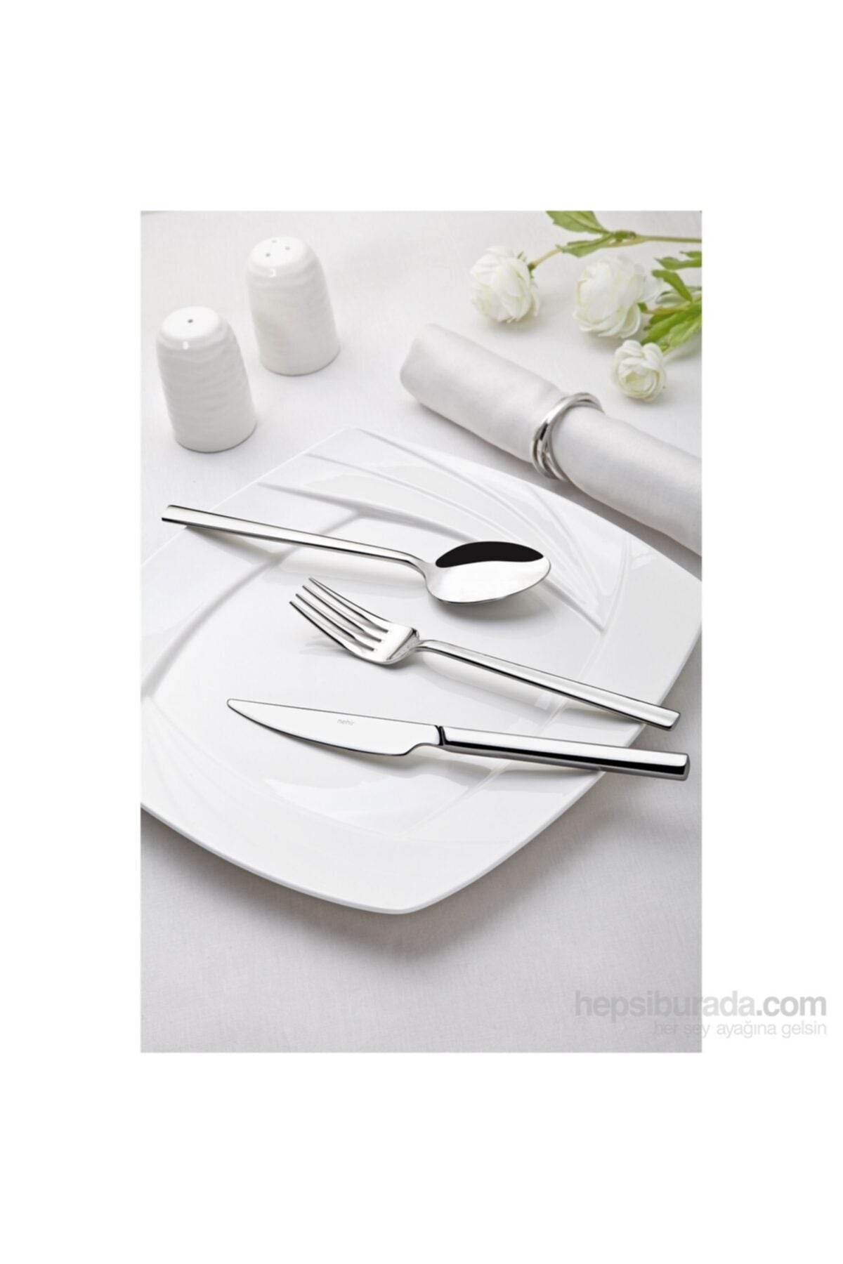Nehir dalyan Plain 12 Pack yemek Spoon - MALLTURK