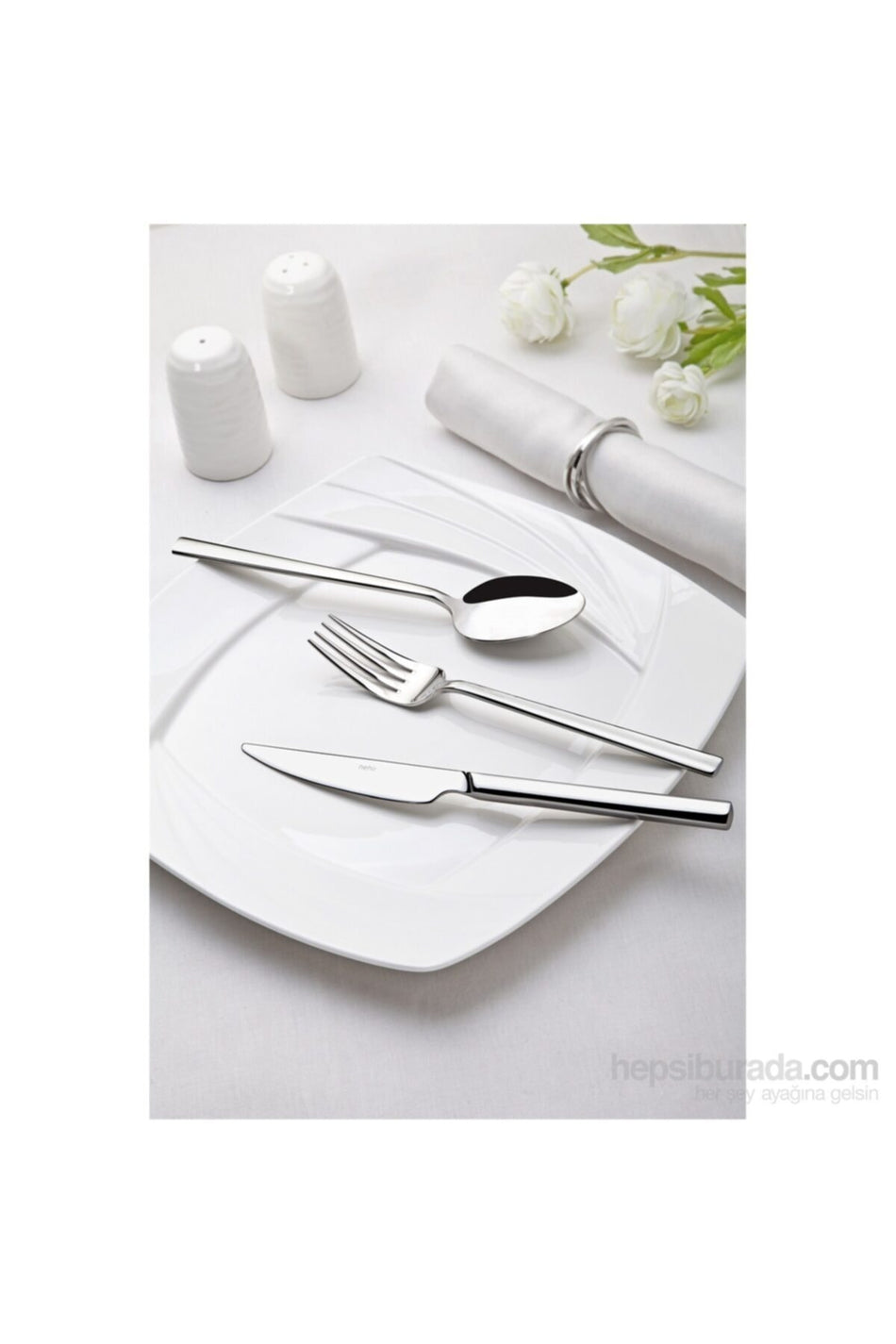 Nehir dalyan Plain 12 Pack yemek Spoon - MALLTURK
