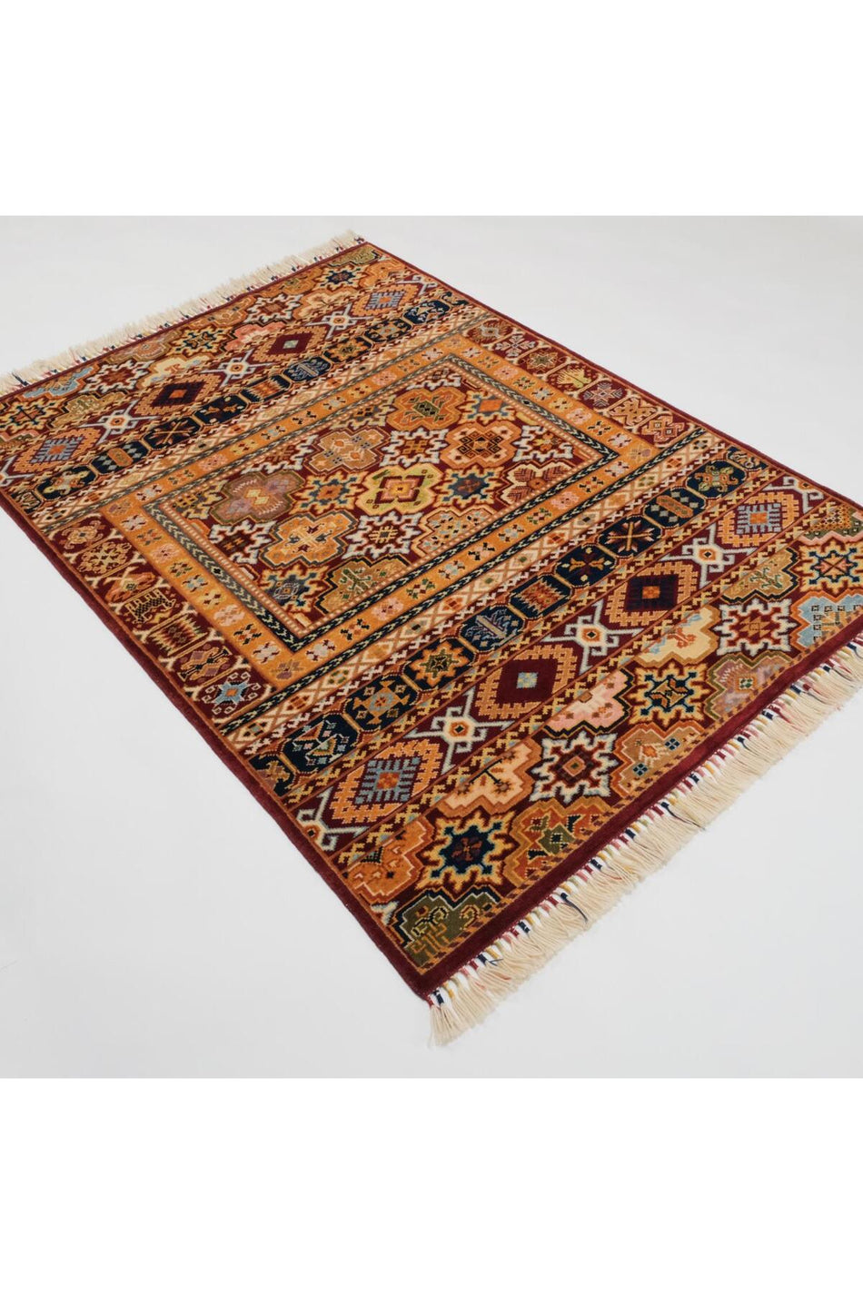 Alfombra de lana tejida a mano, moderna, con diseño anatolio de Halicizade