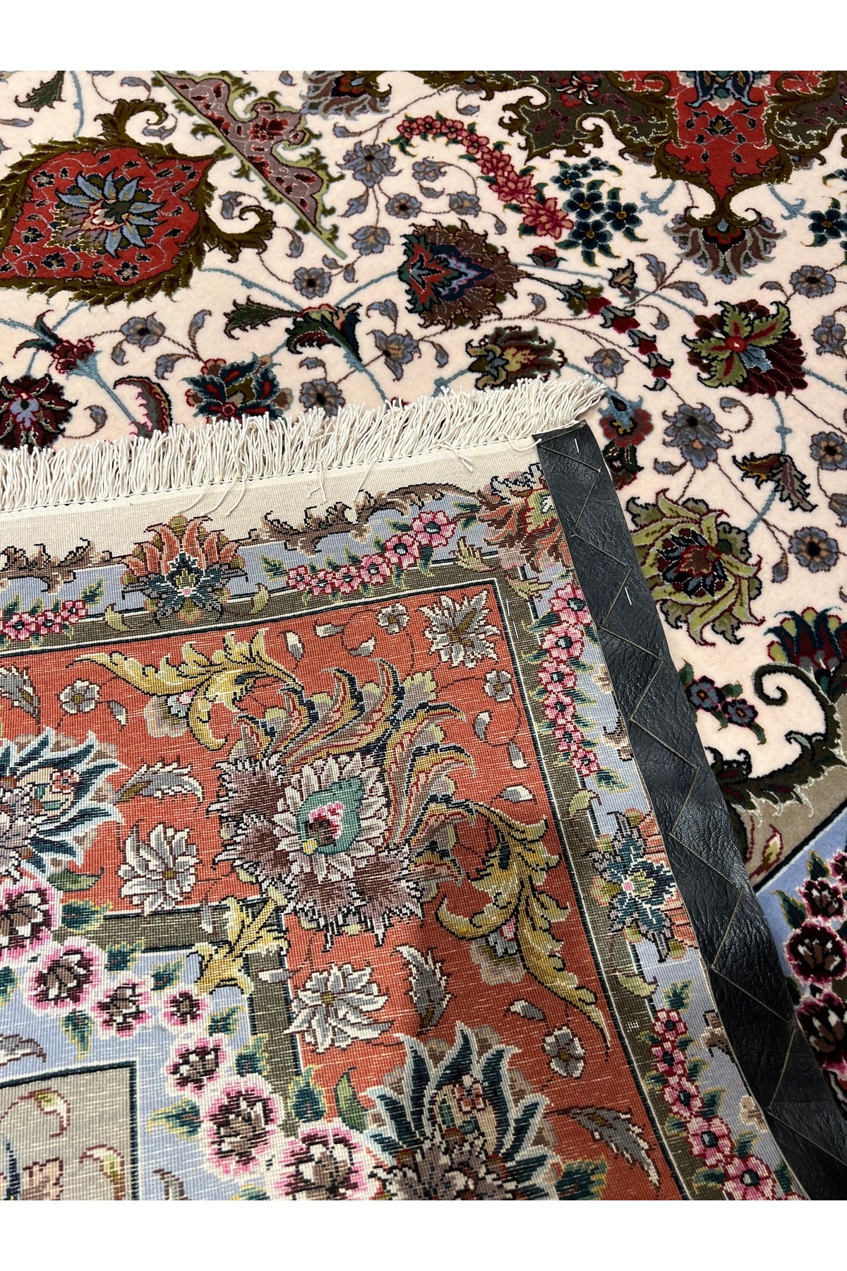 RD RAMAZAN DAG Hand Rug Art Hand-Woven Iranian Tabriz Rug Silk Fringe with Silk Weave Premium Quality Size 300x200 - MALLTURK