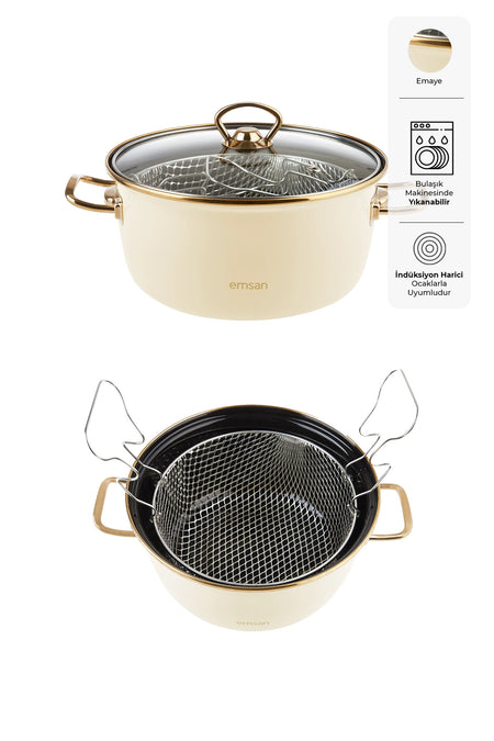 Emsan Nostalji Enamel Frying Pot - MALLTURK