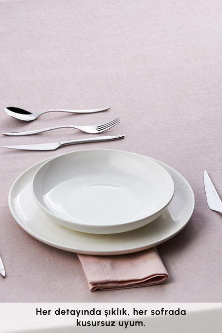Karaca holey 84 Piece 12 Place Setting Flatware elegance set Boxed - MALLTURK