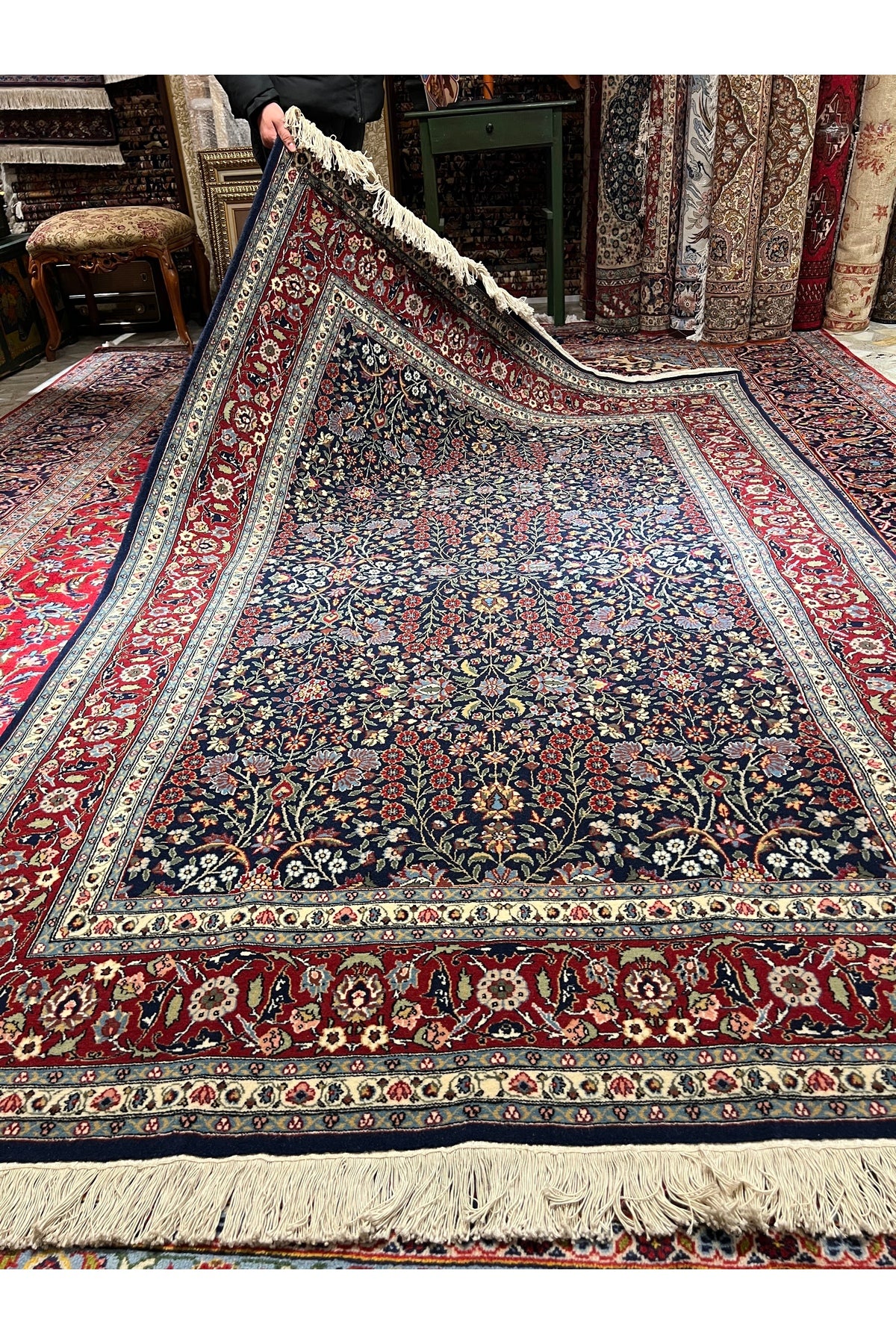 RD RAMAZAN DAG Hand Rug Art Hand-Woven Hereke Rug Seven Mountains Flower Size 240x165.. - MALLTURK