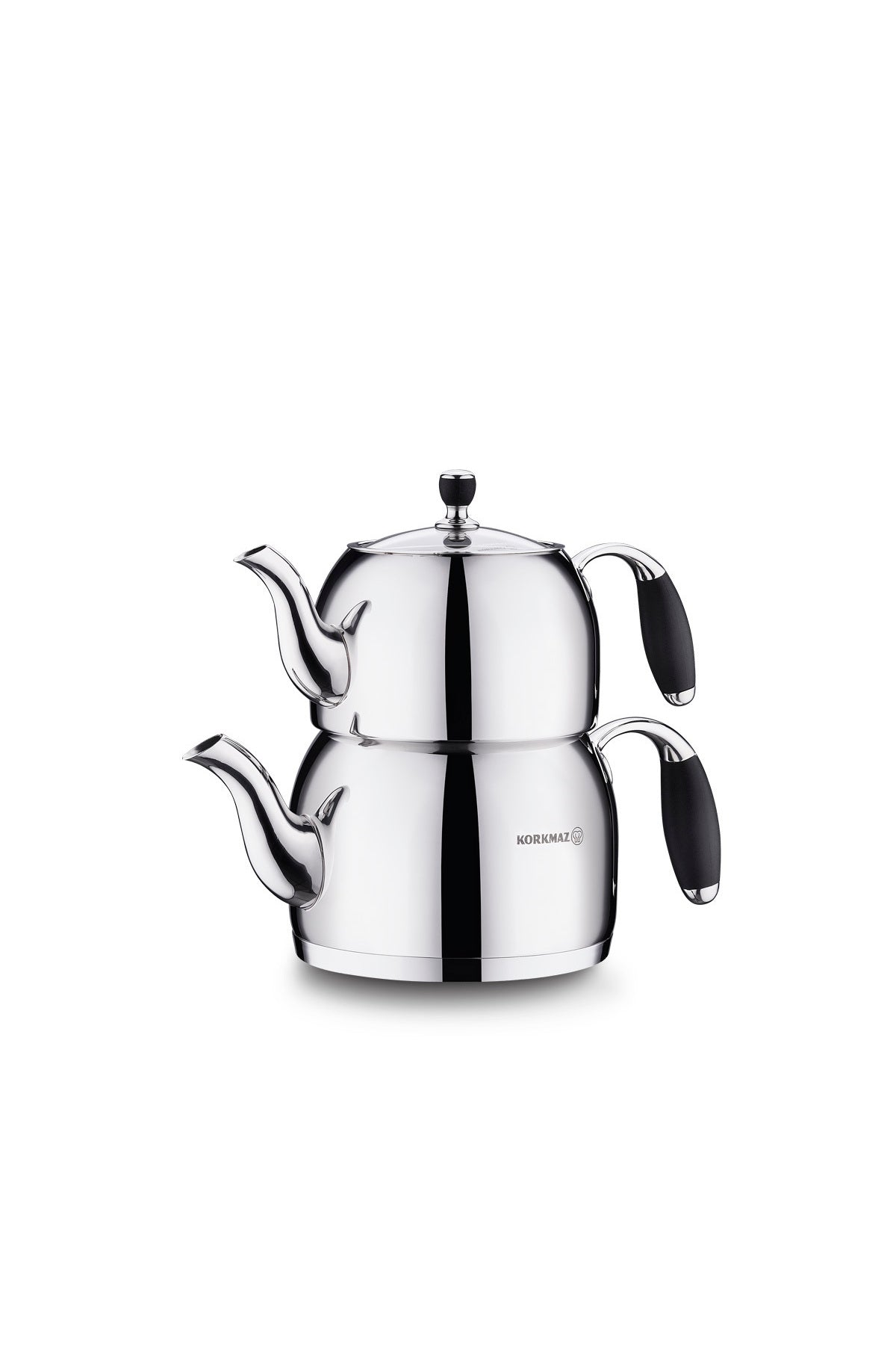 KORKMAZ Flora Black Maxi Teapot Set 2 lt A119 - MALLTURK