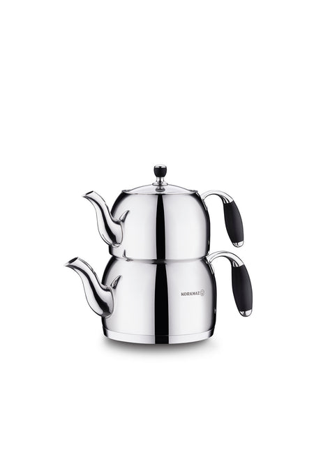 KORKMAZ Flora Black Maxi Teapot Set 2 lt A119 - MALLTURK