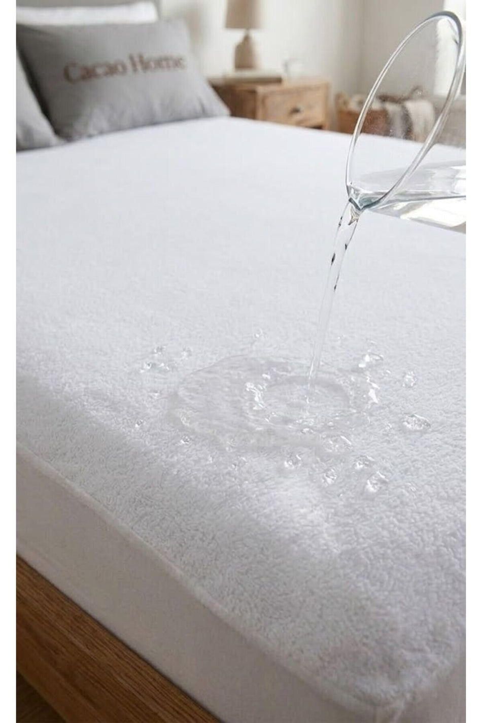 cacao home Mikro Waterproof Fitted Mattress Protector - MALLTURK