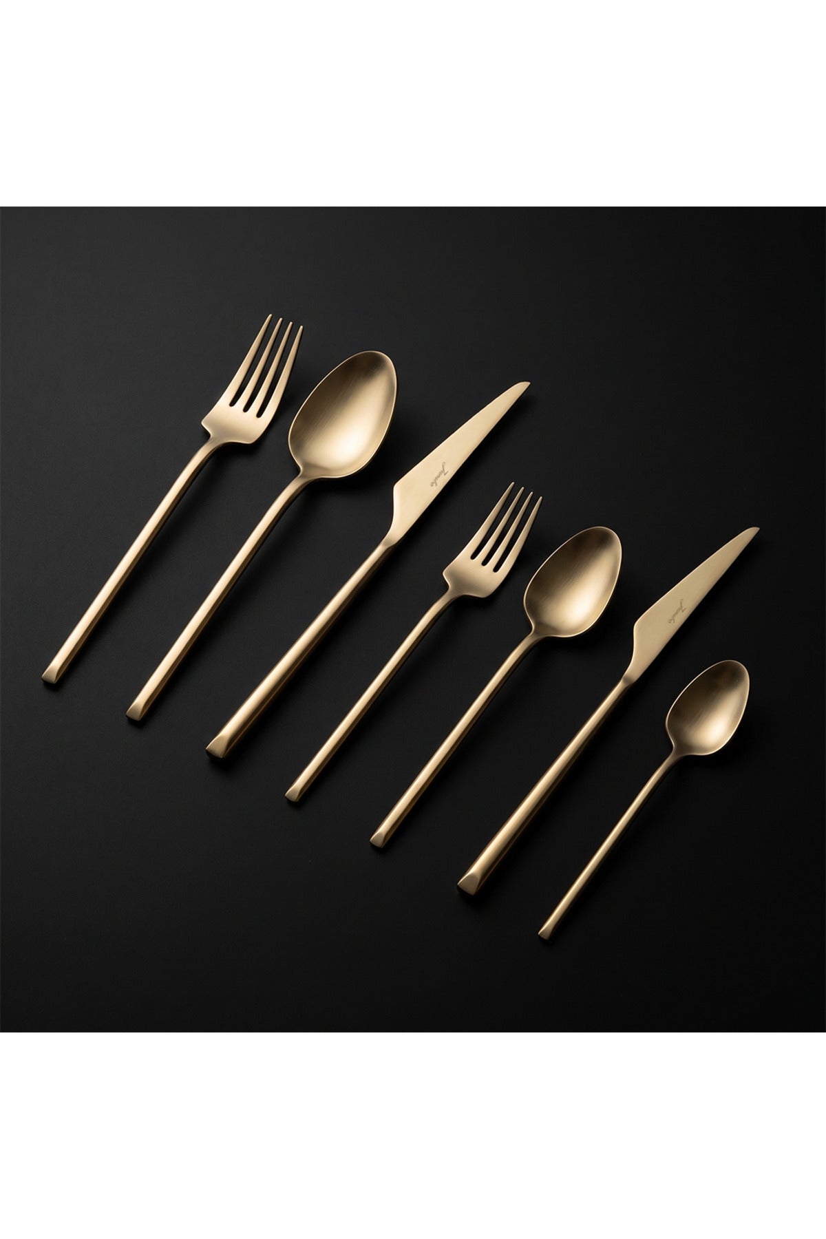 Jumbo 5500 84 Piece 12 Place Setting Flatware Set mat sampanya - MALLTURK