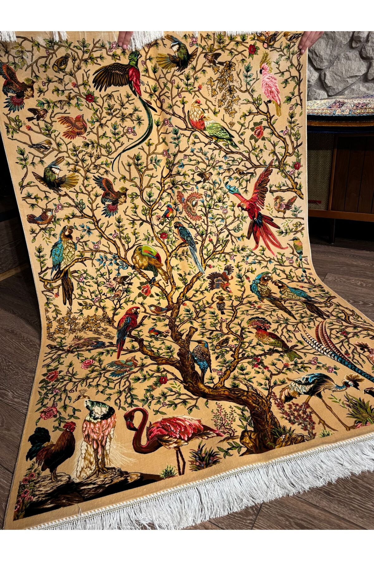 Rustikev Iranian Silk Rug - MALLTURK