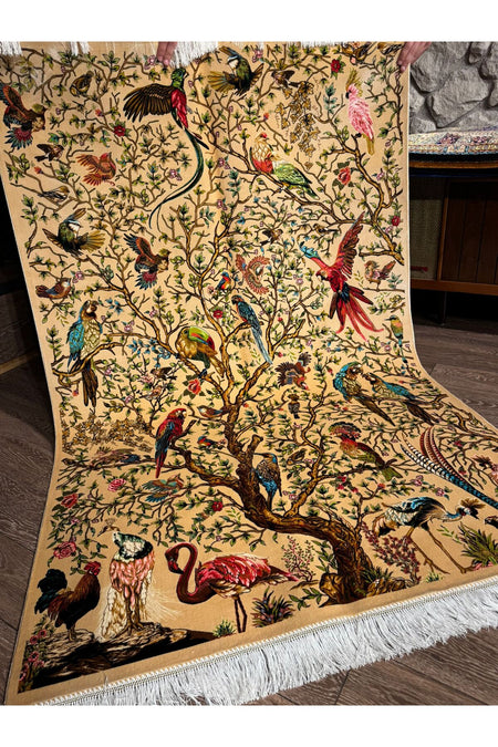 Rustikev Iranian Silk Rug - MALLTURK