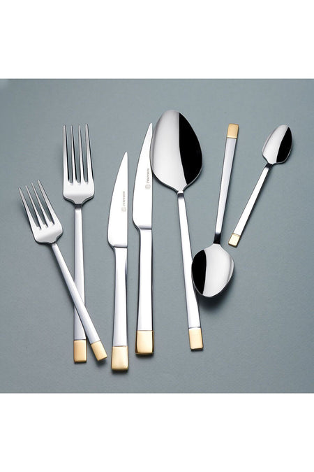 KORKMAZ polina gold 84 Piece Flatware Set a2515 - MALLTURK