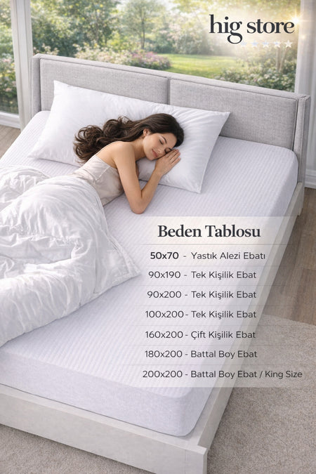 Hig Store Waterproof Cotton Fitted Mattress Protector - MALLTURK