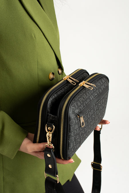 Just Polo Women's Shoulder Bag New Season 2053 Color Black Casual Bag - MALLTURK