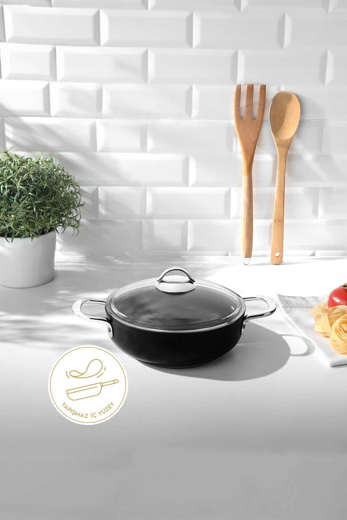 Nehir Titanium Saute Pan
