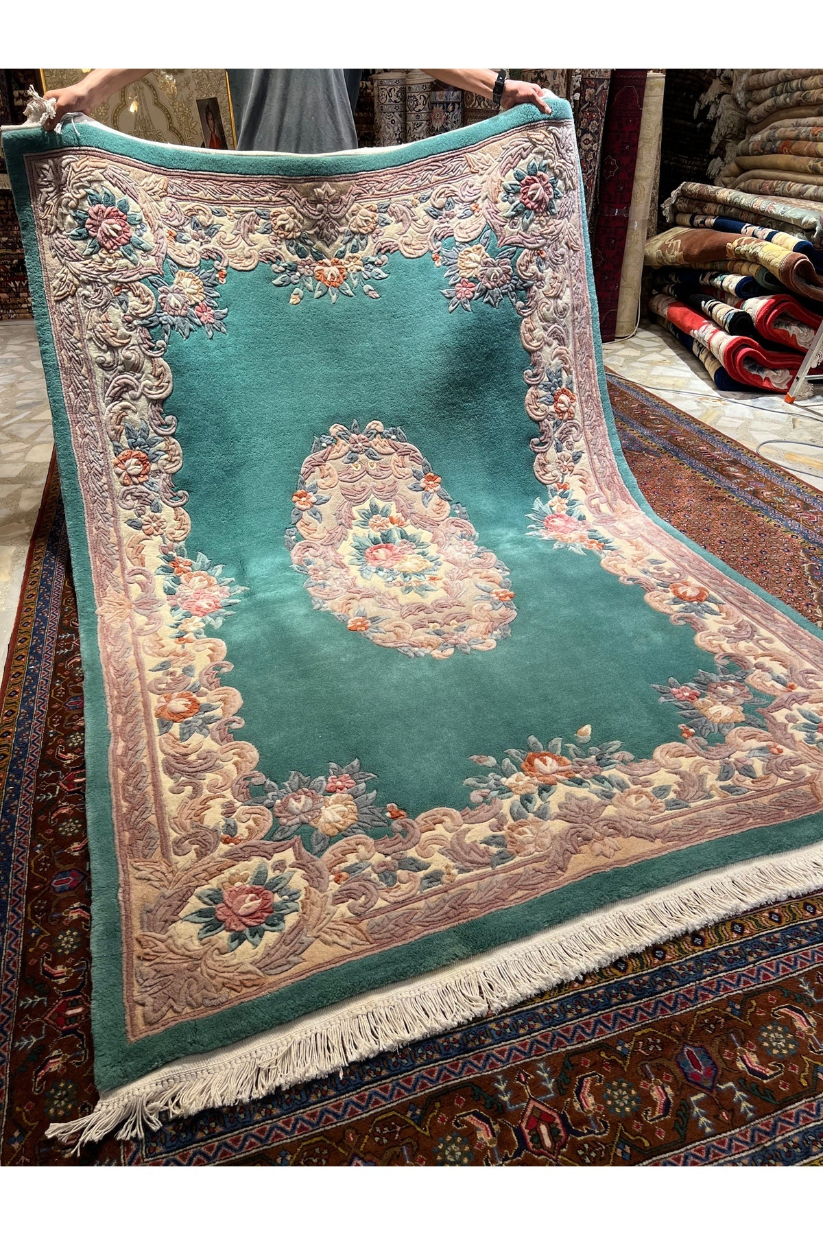 RD RAMAZAN DAG Hand Rug Art Hand-Woven Embossed Chinese Rug Size 245x170..