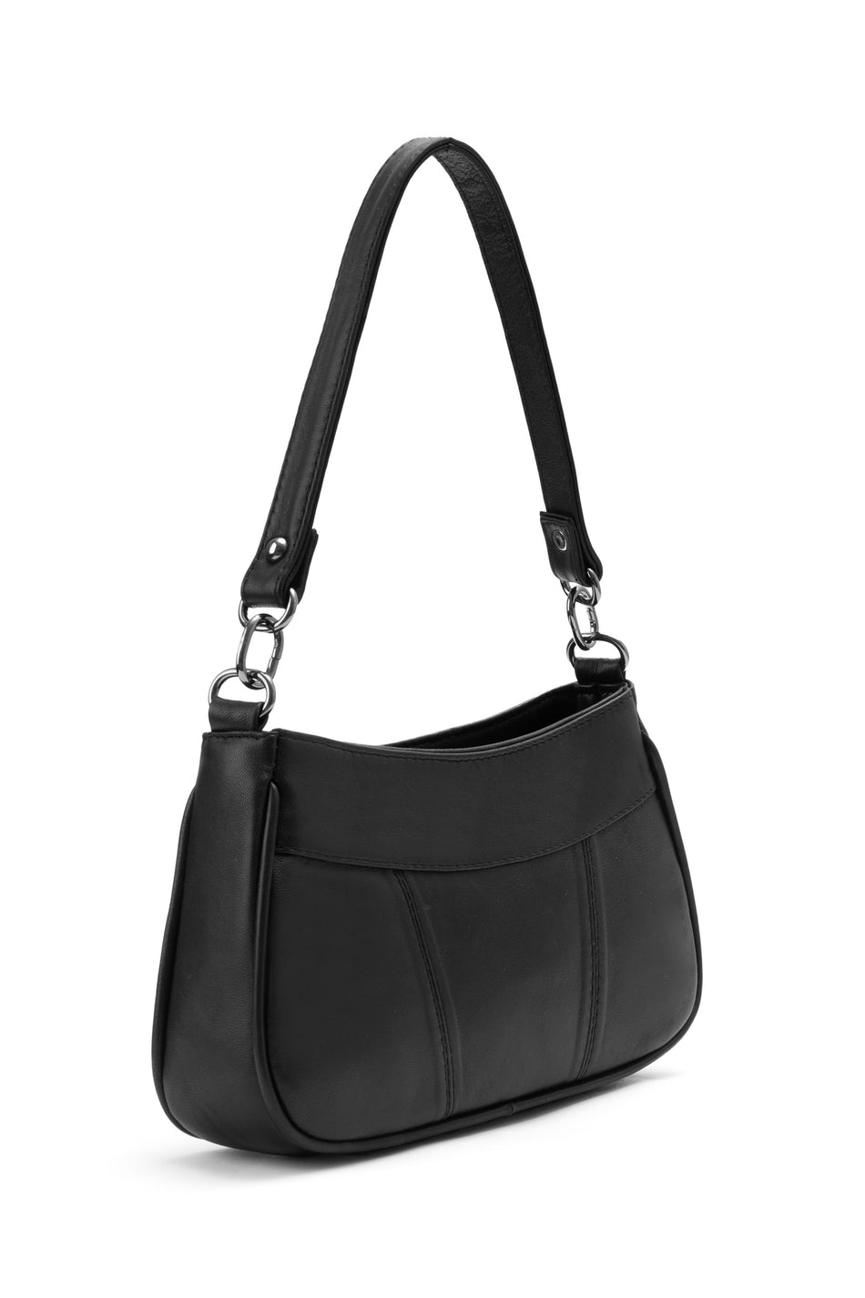 Fubileather Genuine Leather Baguette Shoulder Bag