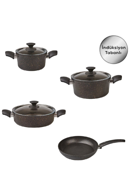 Karaca Biogranit New Induction Compatible 7 Piece Cookware Set - MALLTURK