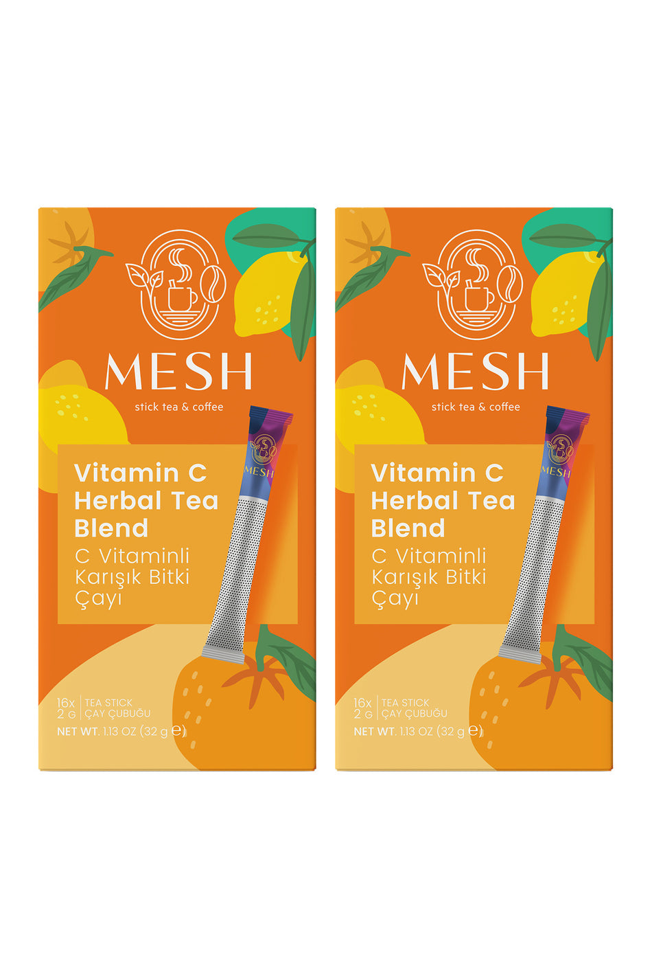 Mesh Stick Vitamin C Mixed Herbal Tea, 2 Packs in 16