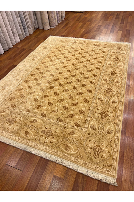 RD RAMAZAN DAG Hand Rug Art Hand-Woven Usak Rug Wool Blend Premium Quality Size 280x200 - MALLTURK