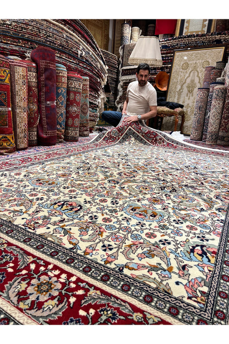 RD RAMAZAN DAG Hand Rug Art Hand-Woven Sumerbank Hereke Rug Signed Polonez Design Size 300x200 - MALLTURK