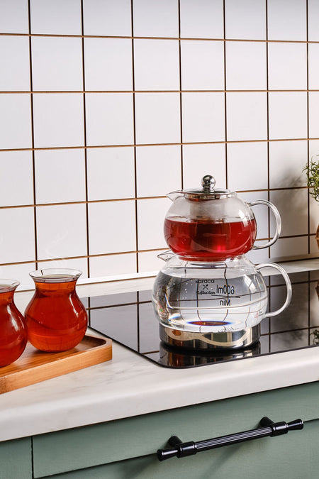 Karaca X Refika Gonlubol induction Base Mini Glass Teapot - MALLTURK