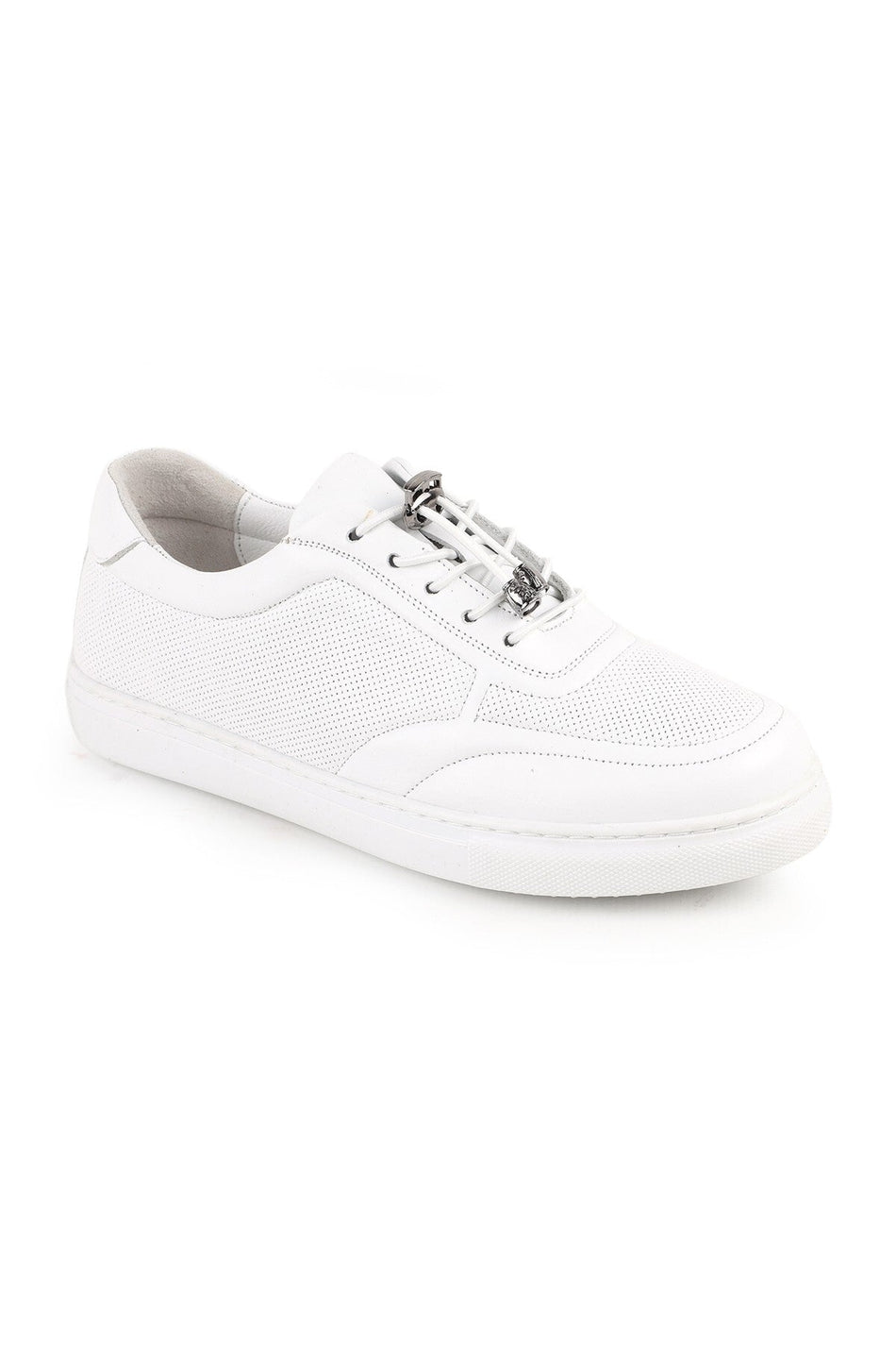 L086.901 Genuine Leather Printed Women's Sneaker with Rubber Sole and Accessories