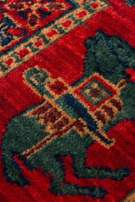 Kalesta Rug Rustik 08 Red Natural Wool ile Ozel Tezgahlarda Hand-Woven Teknikleri ile Uretilen Living Room Rug