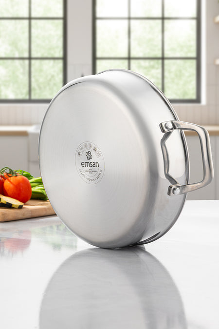 Emsan Pro Tri Ply Saute Pan