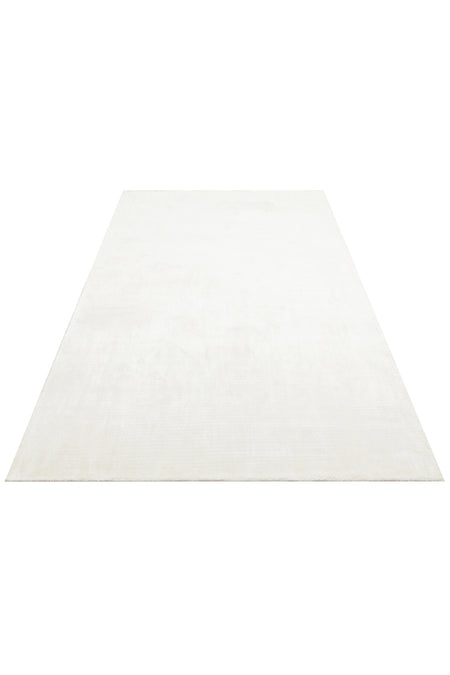 Vog Hali Alure White Handwoven Pure Bamboo Rug Luxury Soft Minimalist Modern Living Room and Lounge Rug - MALLTURK