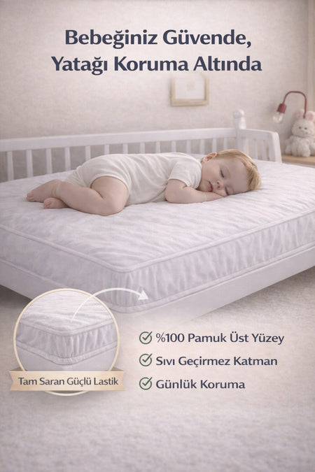 TEXTILEGARDEN Waterproof Cotton Fitted Baby & Kids Mattress Protector - MALLTURK