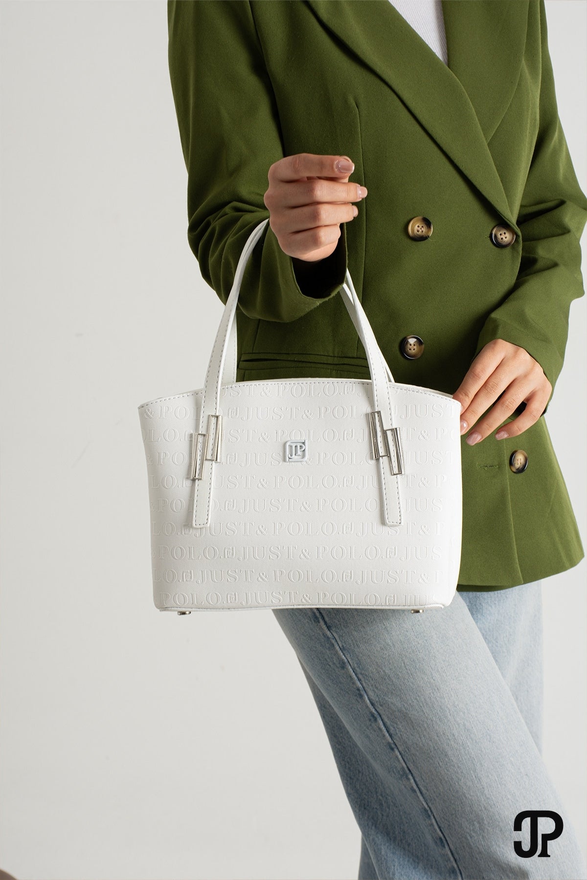 Just Polo Original Women's New Season 5-Compartment Luxury Soft Leather Adjustable Crossbody Stylish Shoulder Bag White - MALLTURK
