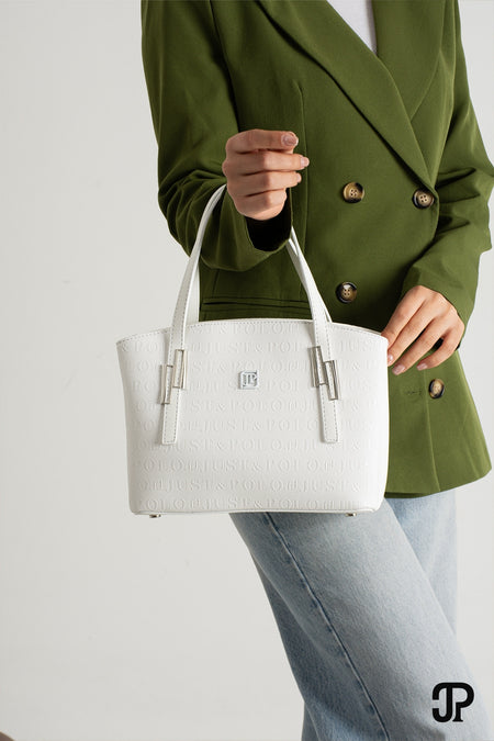 Just Polo Original Women's New Season 5-Compartment Luxury Soft Leather Adjustable Crossbody Stylish Shoulder Bag White - MALLTURK