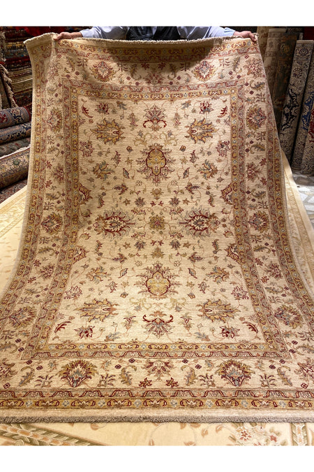 RD RAMAZAN DAG Hand Rug Art Hand-Woven Afgan Usagi Zileger Premium Quality Cotton Base Wool Weave Natural Dye Size 250x170 - MALLTURK