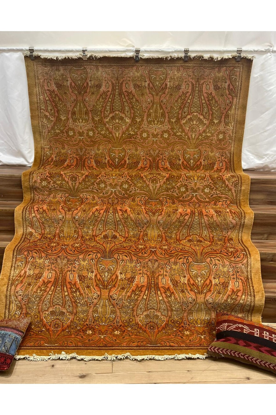 Sirvan Handwoven Afghan Usak Carpet - 262 x 180 - MALLTURK