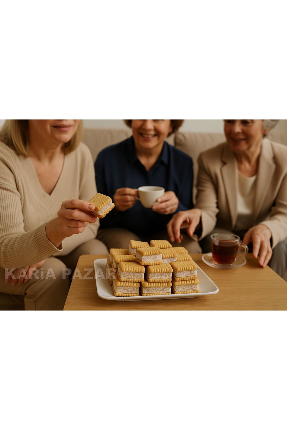 Karia Biscuit Sandwich Jelly Turkish Delight 1kg Traditional tatli - MALLTURK